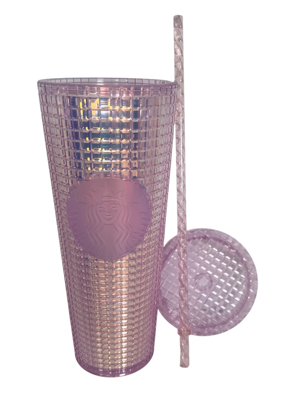 LIMITED EDITION  Starbucks 2020 Pink Grid Disco Cold Venti Tumbler Venti